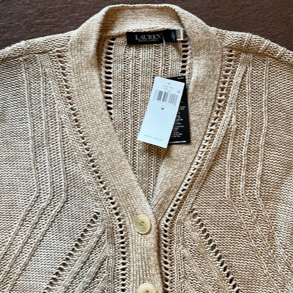 NWT Beautiful Lauren Ralph Lauren Cardigan - Picture 2 of 8